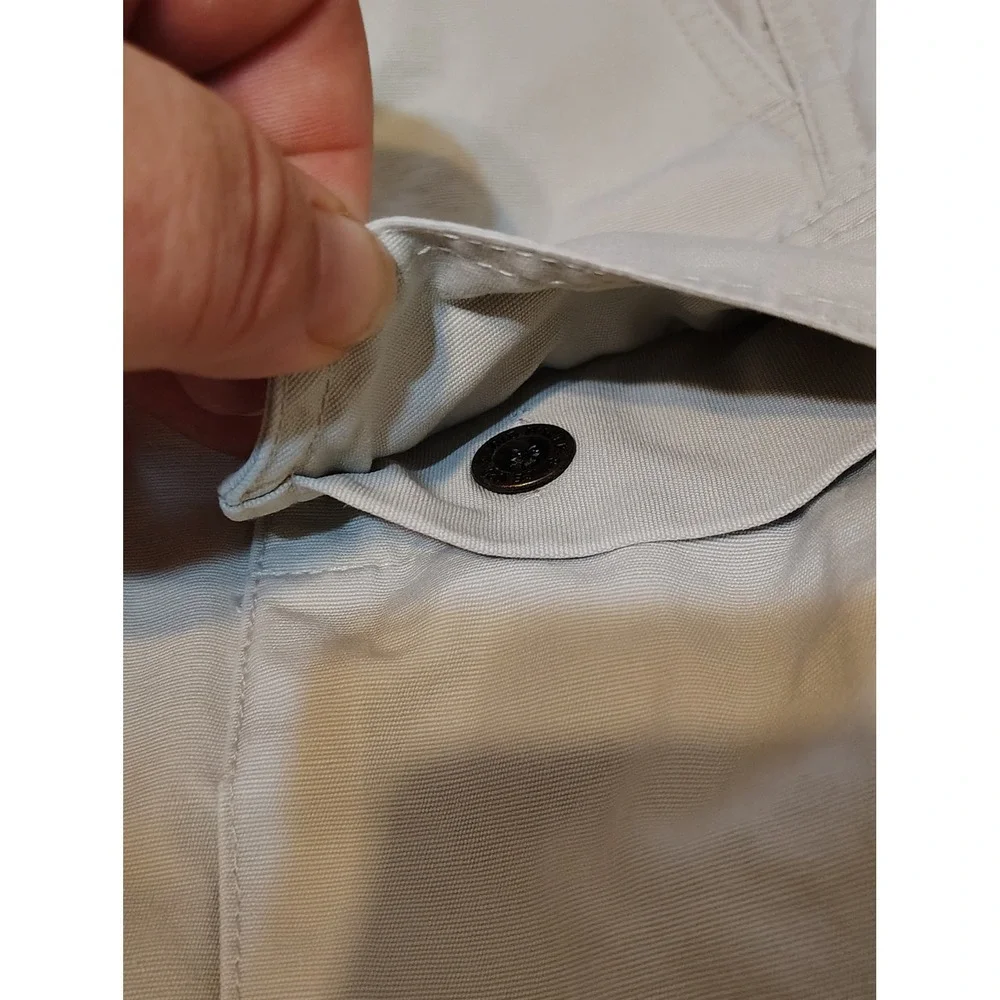 Eddie Bauer Mens Cargo Shorts Utility Pockets Khaki Pleated Cotton Size‎ 29 11